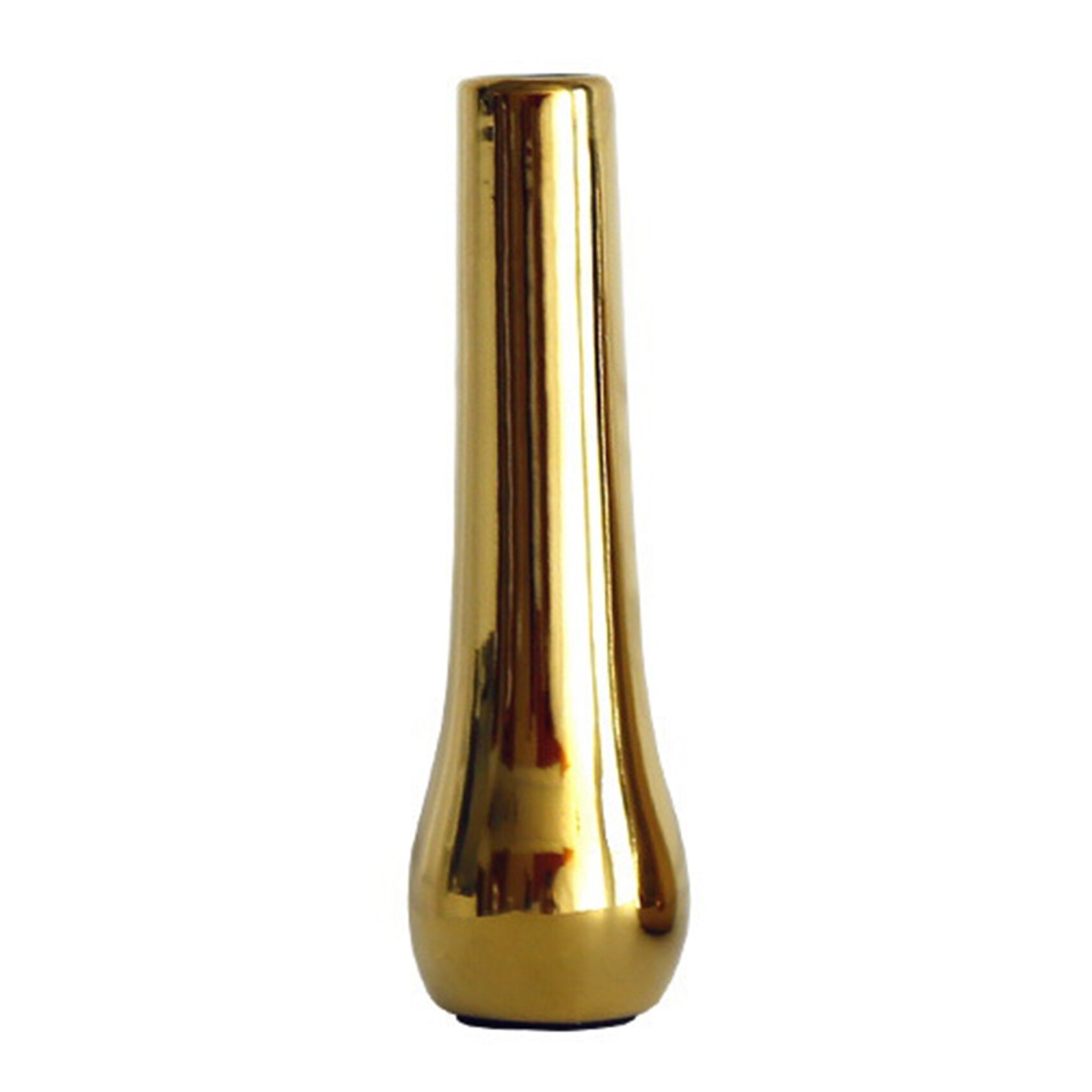 Nordic Home Office Desktop Decoration Luxury Vases Plated Gold Vase Dried Flower Vase Ceramic Vase Modern Mini Vase A